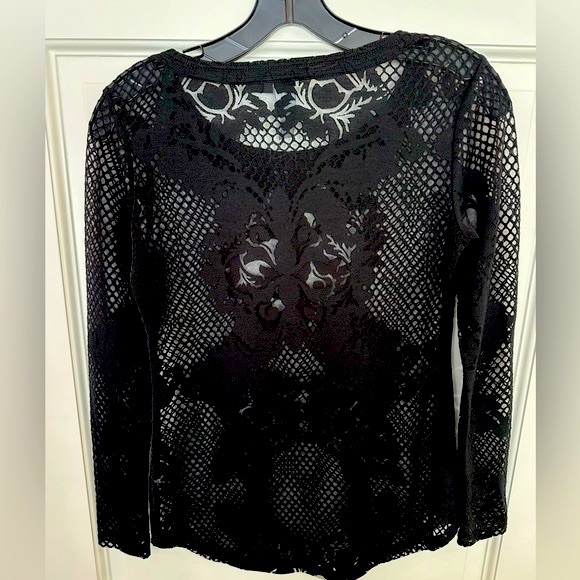 T Collection lace long sleeve top XS - Picture 2 of 4